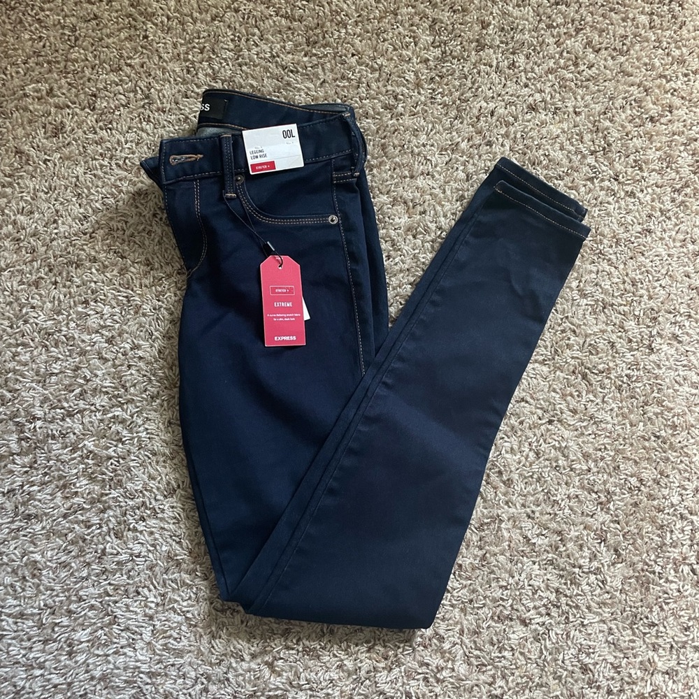 Express dark wash jeggings